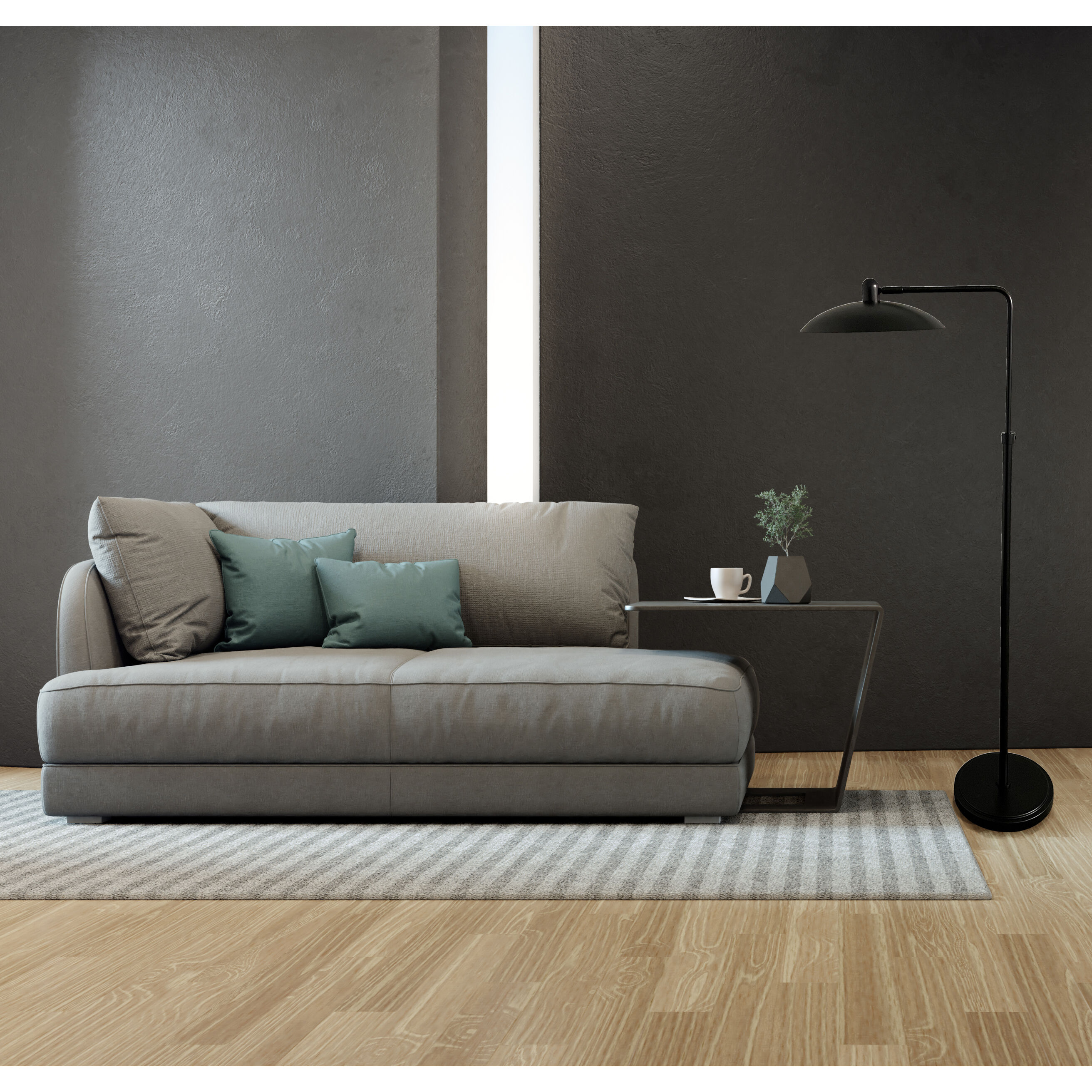 Ridgeline 40 inch 4.50 watt Black Floor Lamp Portable Light